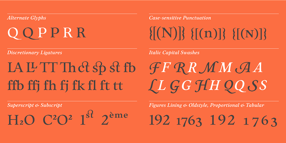 Liminal font family sample image.