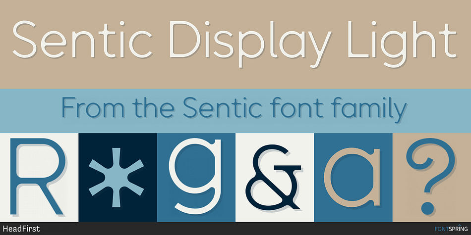 Sentic Display Light Font