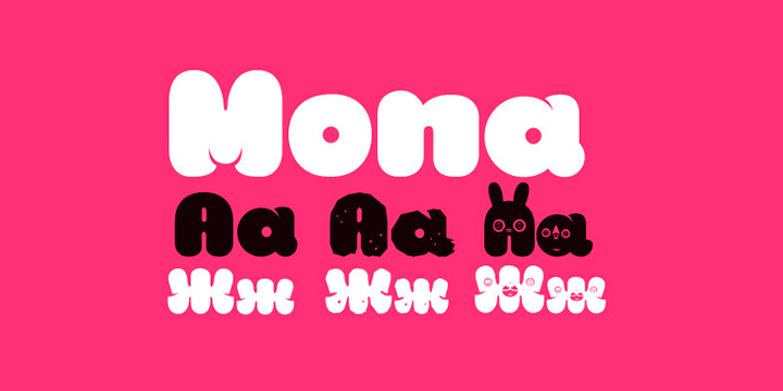Displaying the beauty and characteristics of the Mona font family.
