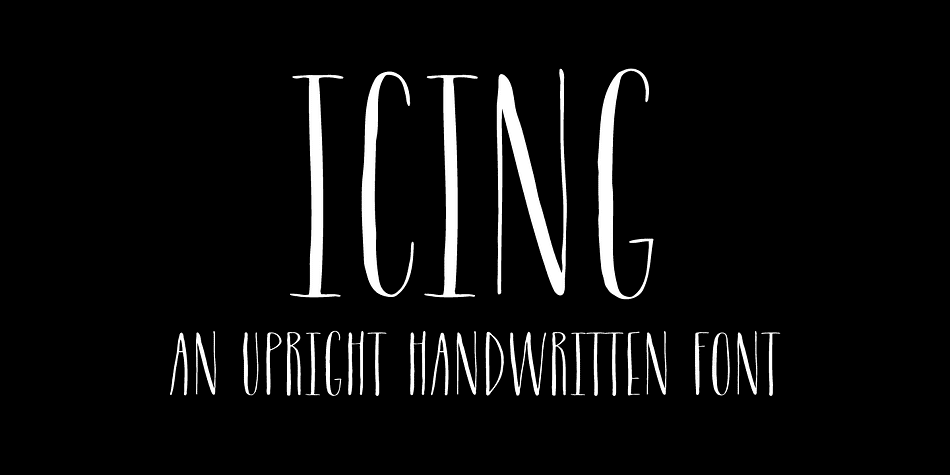 Icing is a font based on a naive, illustrated handwriting that can be used on a daily basis.