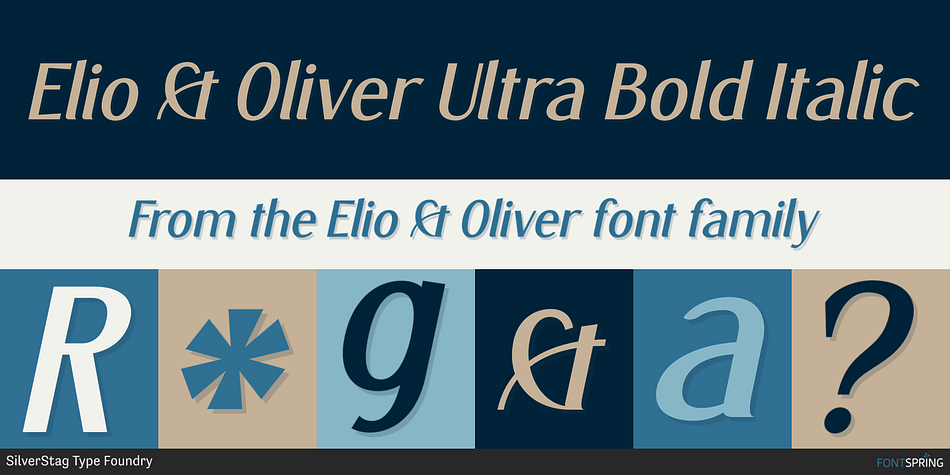Elio & Oliver Ultra Bold Italic Font