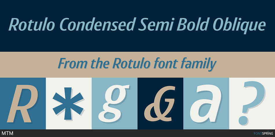 Rotulo Condensed Semi Bold Oblique Font