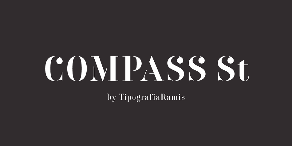 Compass St – a new addition to the existing Compass TRF Stencil fonts, originally released in 2010.