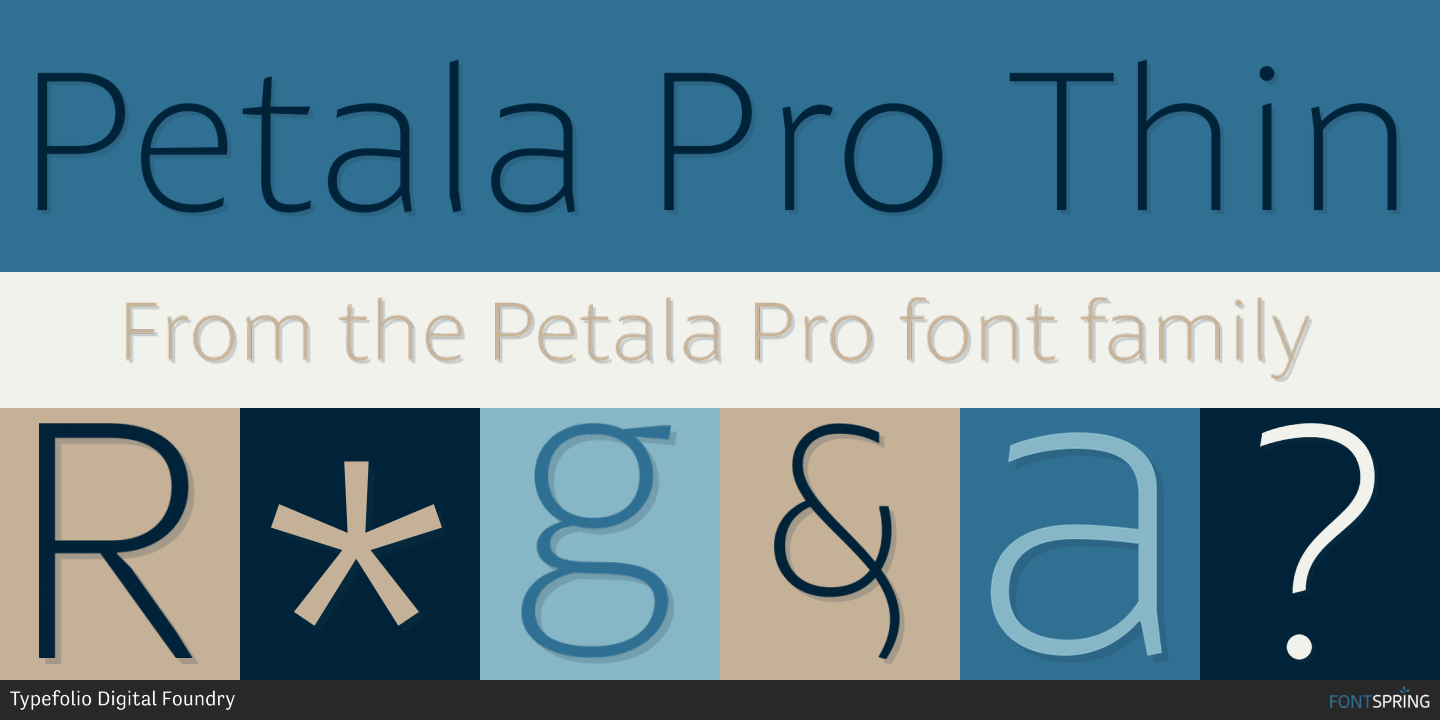 Fonts similar to Petala Pro