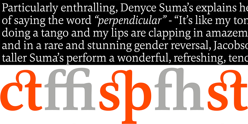 The Carrara family consists of 12 styles and is well equipped for ambitious typography.