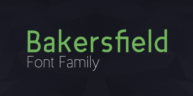 Emphasizing the popular Bakersfield font family.