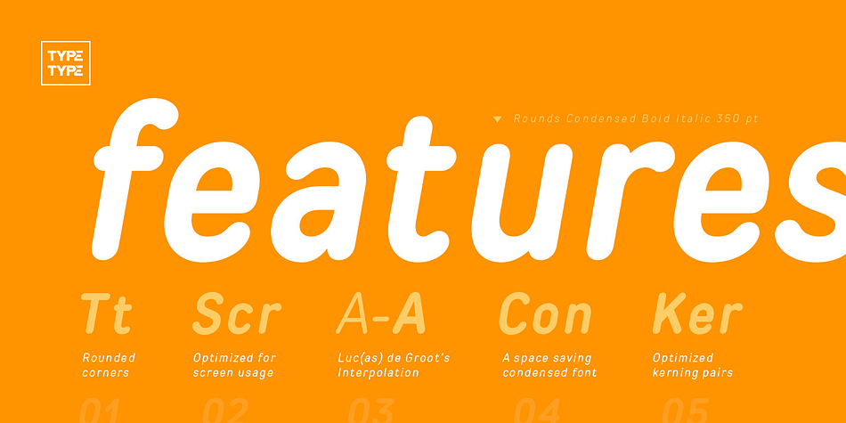 It contains the most popular typefaces styles: Thin, Light, Regular, Bold, Black and Italics.