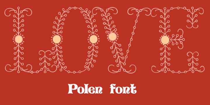 Polen is a soft, well elaborated and unusual font design.