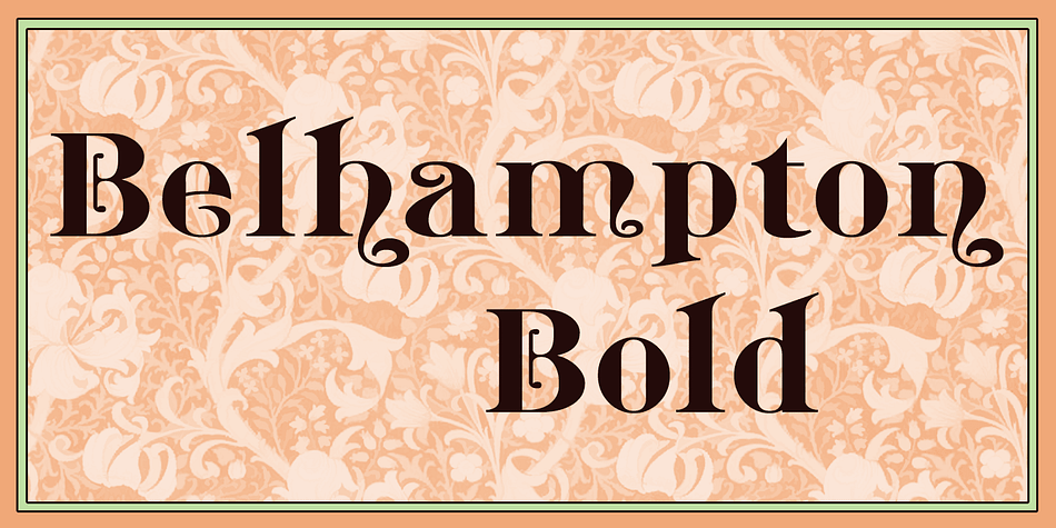 Belhampton is ideal for poster and display work, or just the thing for any piece of Belle Epoque design.