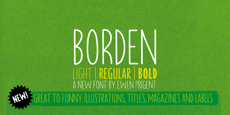 Borden is a rounded hand-printed caps font ideal for your graphic project.