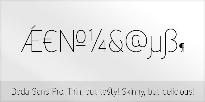 Highlighting the Dada Sans Pro font family.