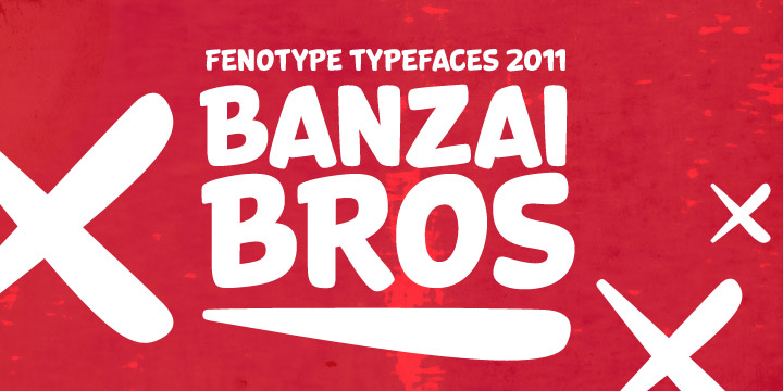 Displaying the beauty and characteristics of the Banzai Bros font family.