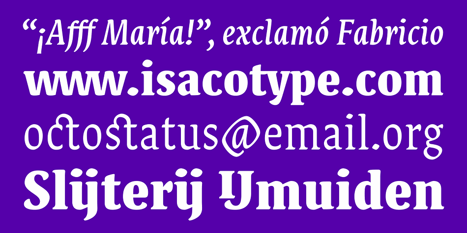 The fonts are available in OpenType PS/TT and have extended character set to support CE, Baltic, Turkish as well as Western European languages.