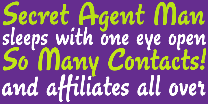 Ideal for signs as well as packaging of products aiming to be memorable and fun.