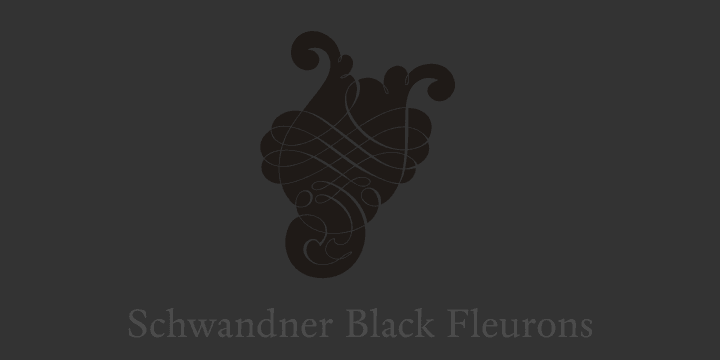 Highlighting the SchwandnerBlackFleurons font family.