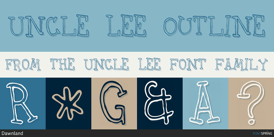 Uncle Lee Outline Font