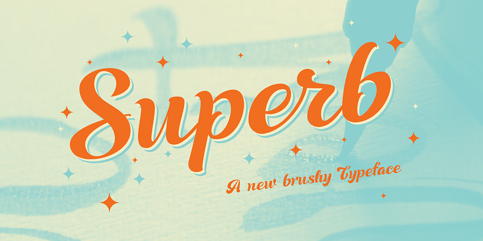 Superb is a new typeface based on real brush pen script and also influenced by lettering shapes from the sixties and seventies.