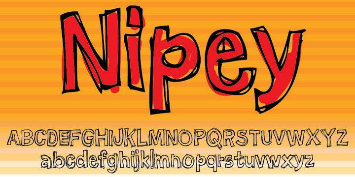 Displaying the beauty and characteristics of the Nipey font family.