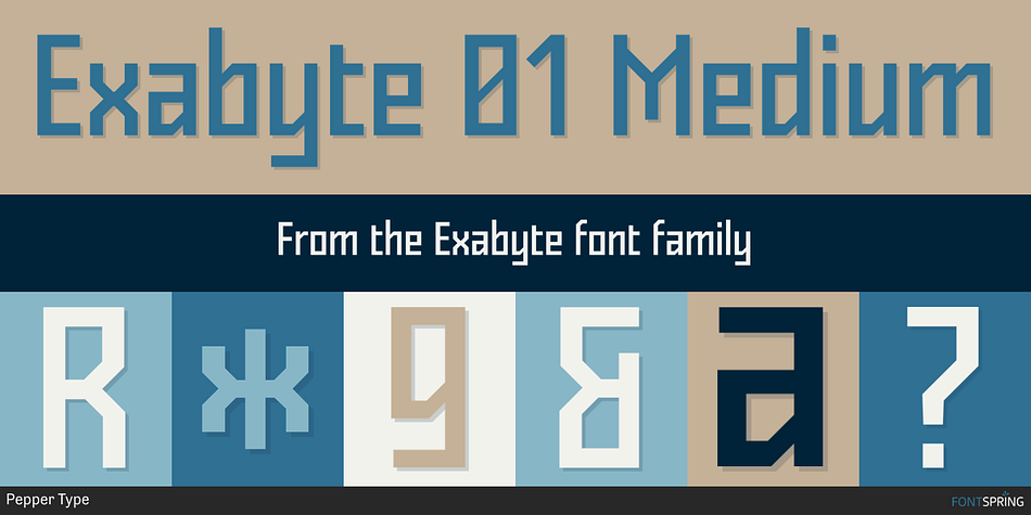 Exabyte 01 Medium Font