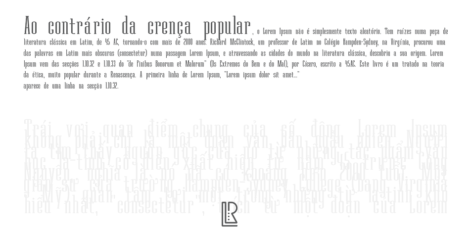 Zongri font family sample image.