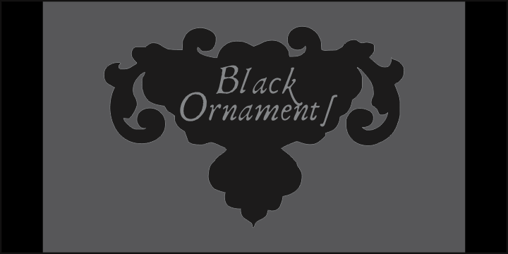 Black Ornaments is a family of ornament/dingbat fonts, inspired by the CalligraphiaLatina font series.