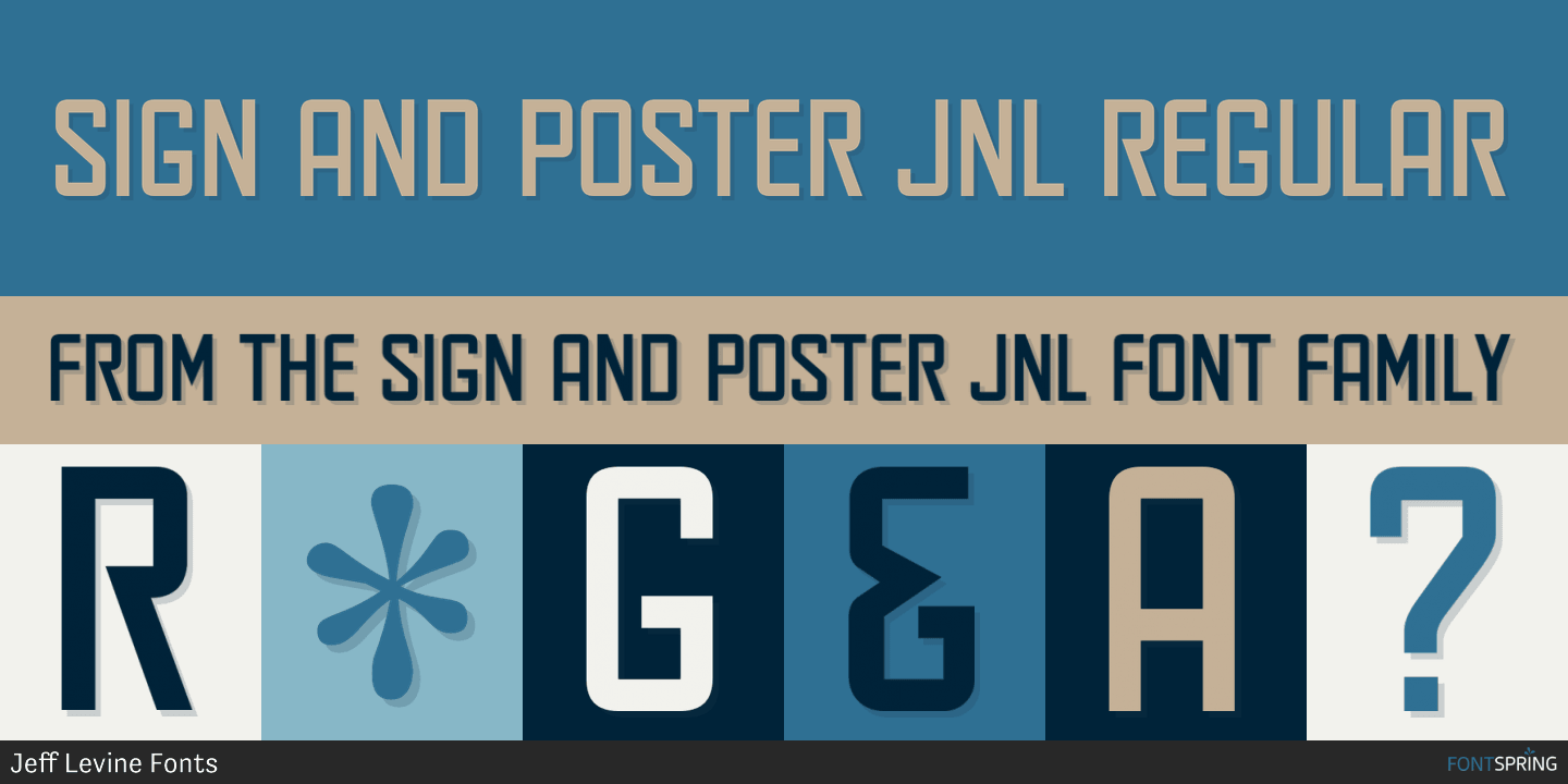 Sign and Poster JNL Font