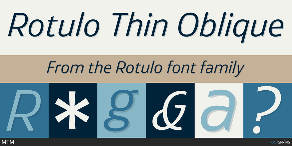 Rotulo Thin Oblique Font