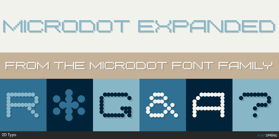 Microdot Expanded Font