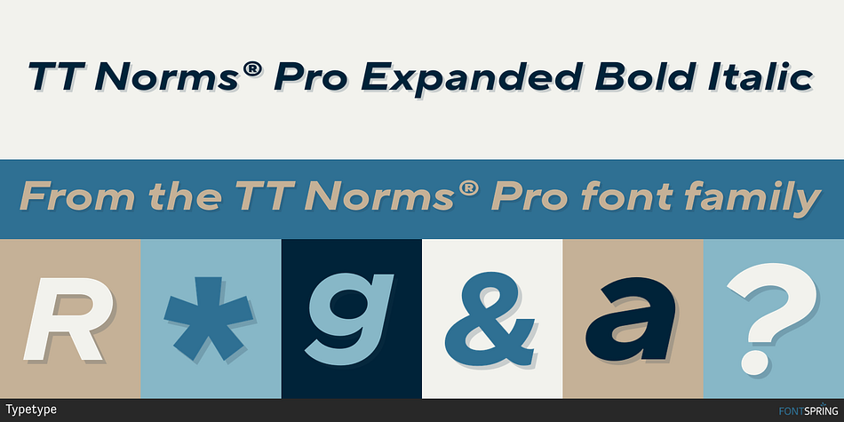 TT Norms® Pro Expanded Bold Italic Font