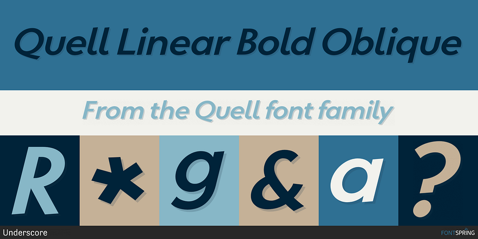 Quell Linear Bold Oblique Font