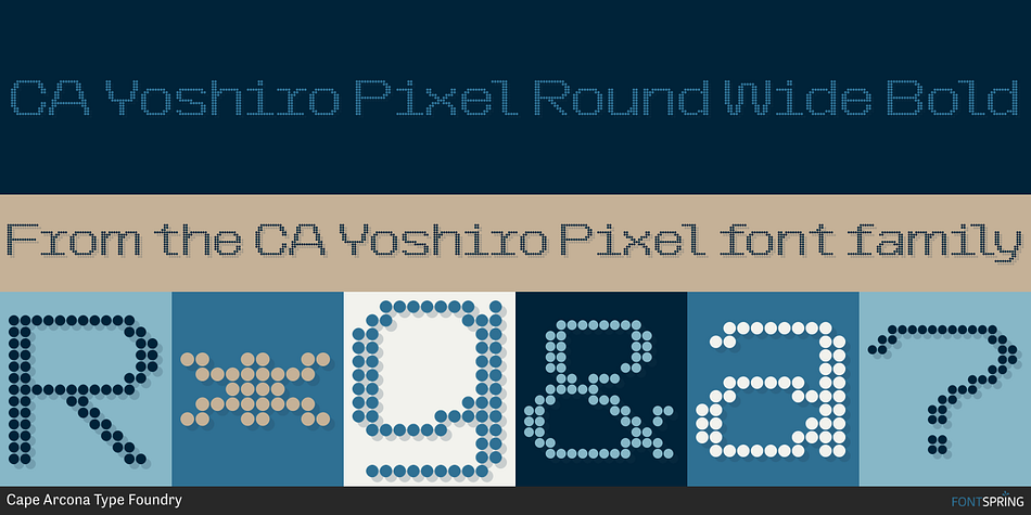 CA Yoshiro Pixel Round Wide Bold Font