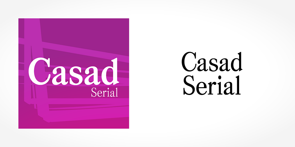 Displaying the beauty and characteristics of the Casad Serial font family.