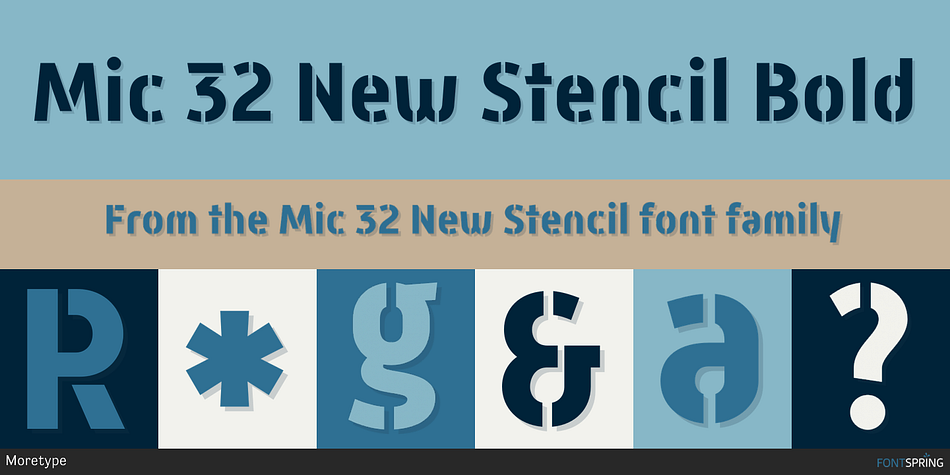 Mic 32 New Stencil Bold Font