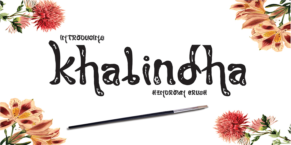 Khalindha is hand-drawn font.