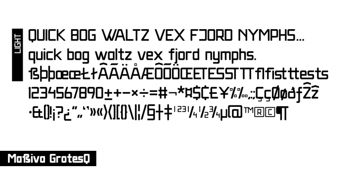 Emphasizing the popular Massiva GrotesQ font family.