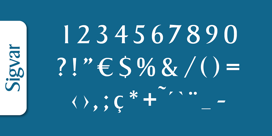 Sigvar Serial font family example.