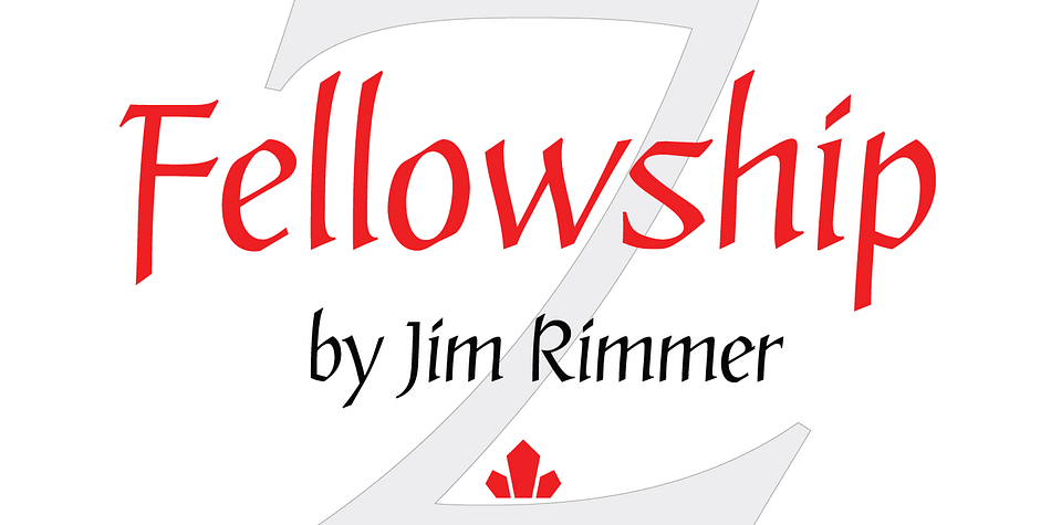 Named in tribute to the members of the American Typecasting Fellowship, this font is an original expression of Jim Rimmer