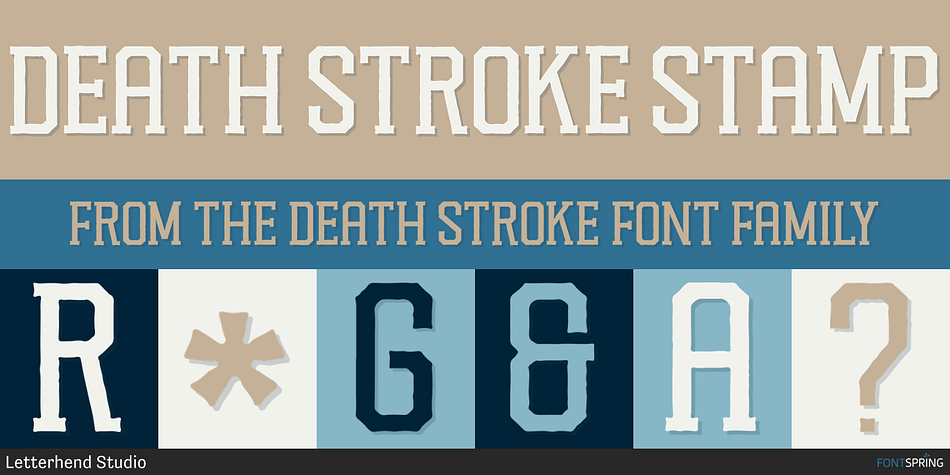 Death Stroke Stamp Font