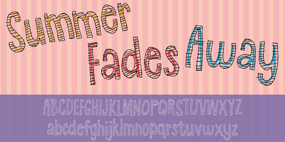 Displaying the beauty and characteristics of the Summer fades away font family.