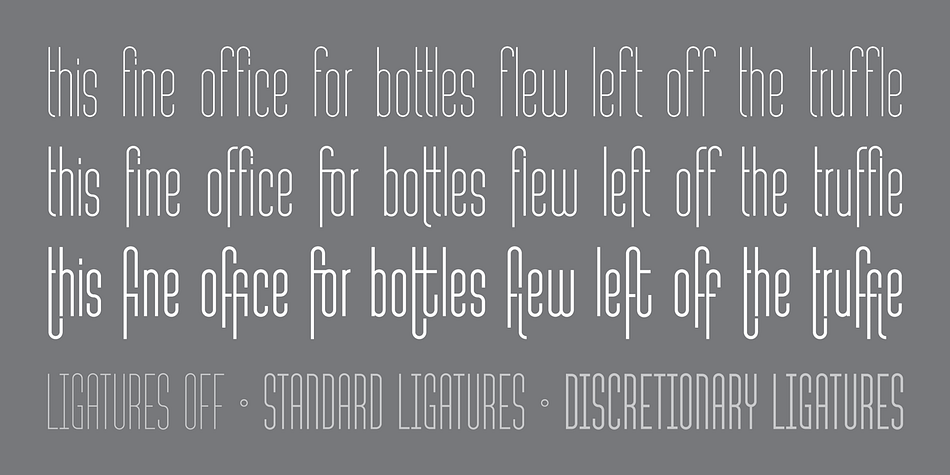 without using them it has a very rounded and geometric look but with alternates for the Capital A, M, N, V, W, X, Y and the lowercase a, f, g, v, w, x & y you can create a more traditional 