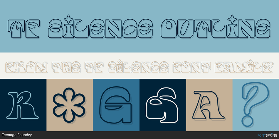 TF Silence Outline Font