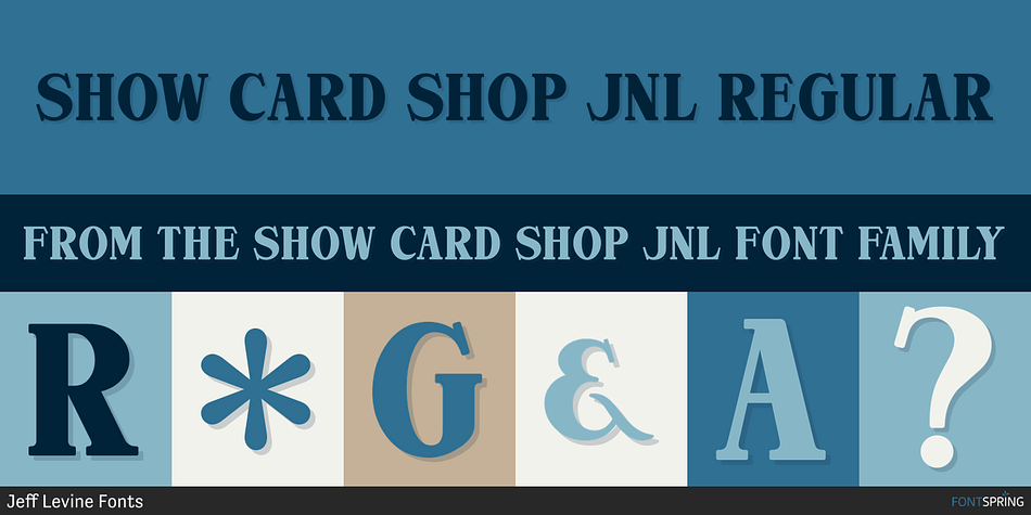 Show Card Shop JNL Regular Font