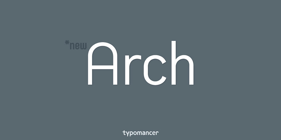 Displaying the beauty and characteristics of the Arch font family.