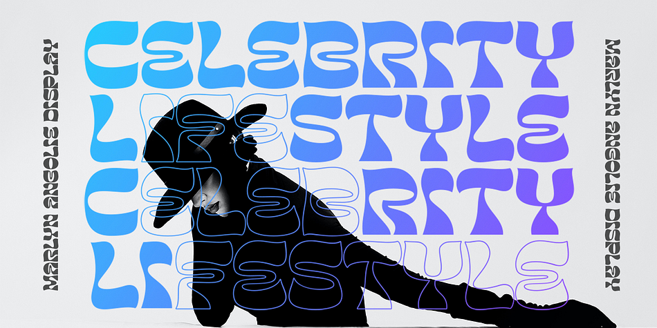 Displaying the beauty and characteristics of the Marlyn Angolie font family.
