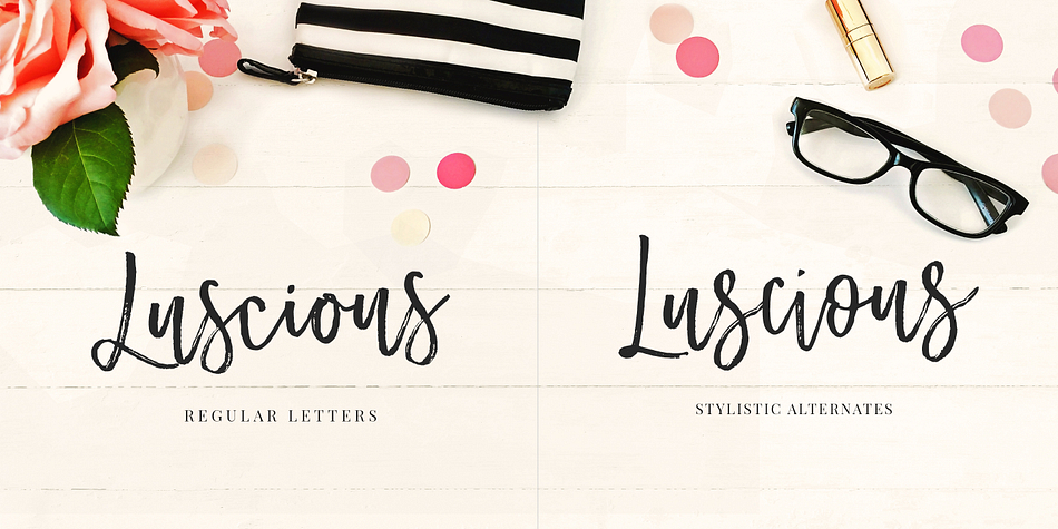Emphasizing the favorited Miss Couture font family.
