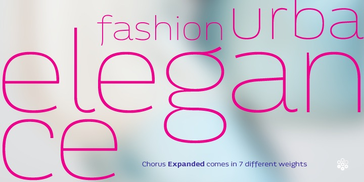 Displaying the beauty and characteristics of the Chorus Expanded font family.