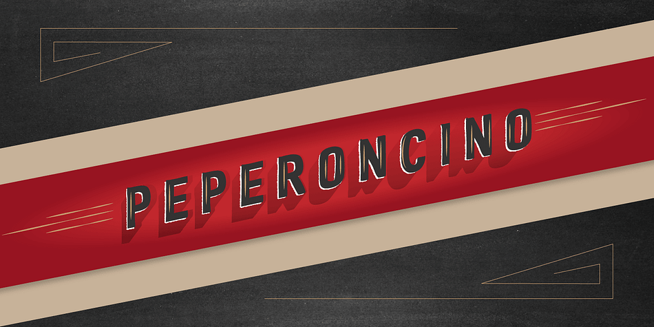 Peperoncino is a decorative sans serif font system.
