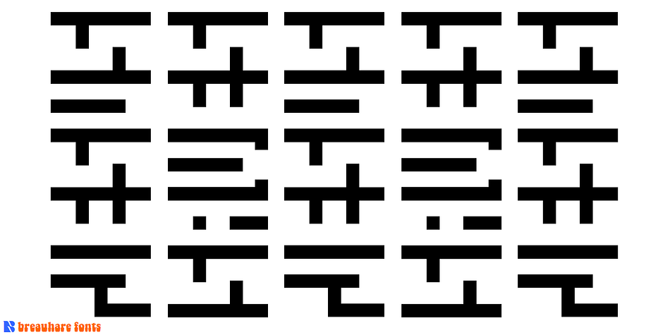 The characters appear to be an alien, cryptic language at first sight, perhaps even a Japanese, Chinese, or Korean language, thanks to the unusual figures created by the combinations of various letters.