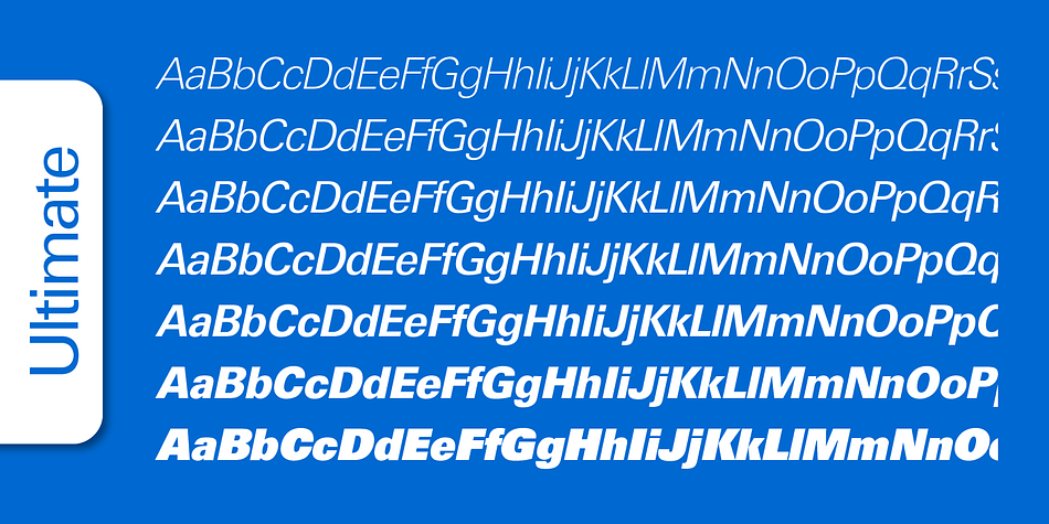 Emphasizing the popular Ultimate Serial font family.
