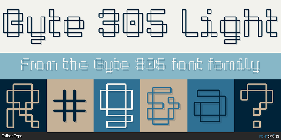 Byte 305 Light Font